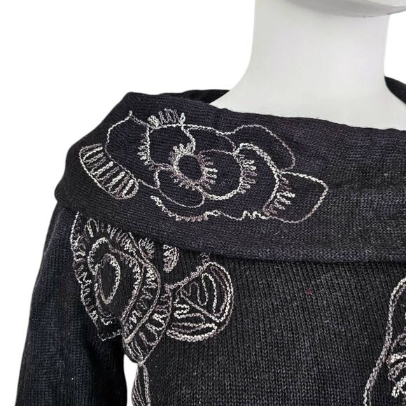 whimsigoth embroidered knit sweater - Picture 3 of 6